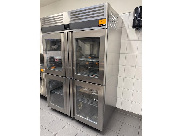 Rvs horecakoelkast met 4 glazen deuren ggmgastro - afbeelding 2 van  8
