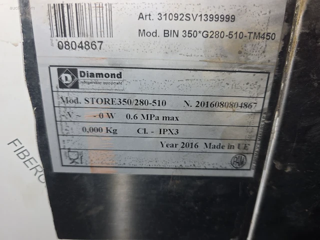Rvs ijsblokjesmachine diamond store350/280-510 - afbeelding 3 van  5