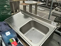 Rvs inbouw spoeltafel