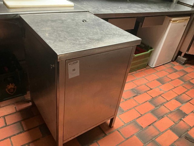Rvs kast, 62 x 68 x 94 cm - afbeelding 2 van  3