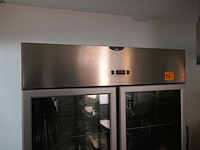 Rvs koelkast met dubbele vitrinedeuren tecnodom - afbeelding 2 van  5