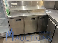 Rvs koelwerkbank met saladette froster - afbeelding 2 van  9