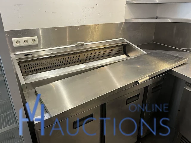 Rvs koelwerkbank met saladette froster - afbeelding 3 van  9