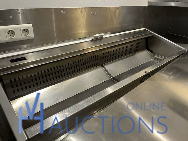 Rvs koelwerkbank met saladette froster - afbeelding 4 van  9