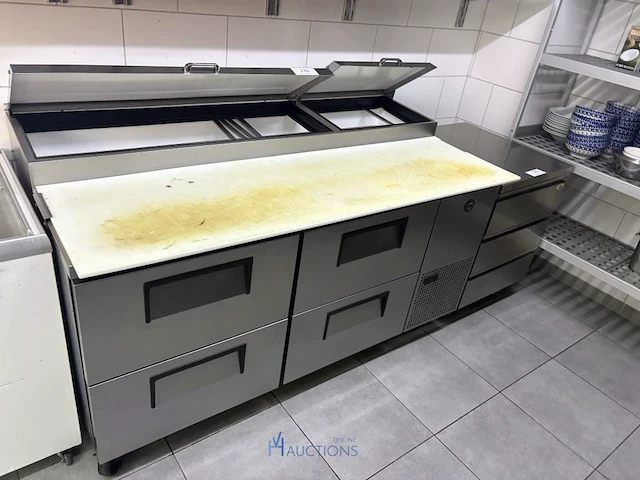 Rvs koelwerkbank met saladette - afbeelding 1 van  9