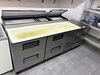 Rvs koelwerkbank met saladette