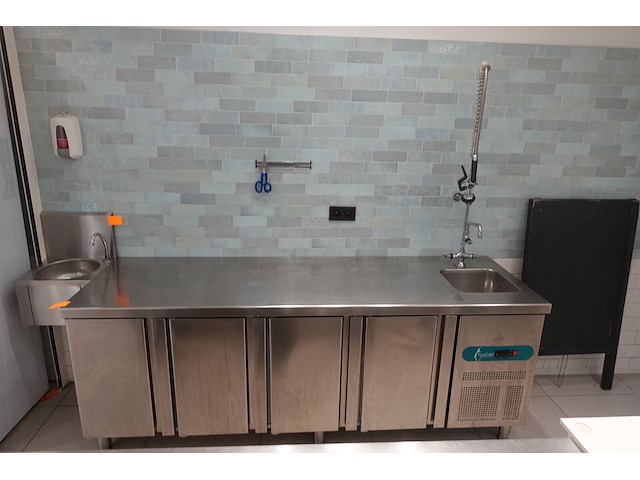 Rvs koelwerkbank met spoelbal topcold - afbeelding 1 van  8