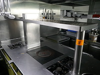 Rvs kookeiland met 4 gasbekkens en gietijzeren kookplaat - afbeelding 8 van  8