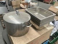 Rvs kookpot en 6 gastronorm bakken - afbeelding 1 van  10