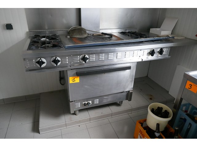 Rvs kookunit op gas - afbeelding 1 van  7