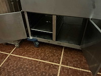 Rvs mobiele bain-marie warmhoudwagen met 3 gn-bakken en onderkast - afbeelding 5 van  9
