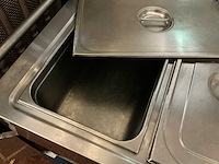 Rvs mobiele bain-marie warmhoudwagen met 3 gn-bakken en onderkast - afbeelding 8 van  9