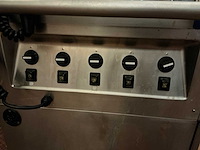 Rvs mobiele bain-marie warmhoudwagen met 3 gn-bakken en onderkast - afbeelding 9 van  9