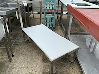 Rvs mobiele wagen met snijtafel - afbeelding 2 van  2