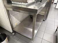 Rvs mobiele werktafel met bodemschap ggmgastro - afbeelding 2 van  3