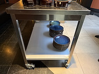 Rvs mobiele werktafel met bodemschap proselect - afbeelding 2 van  3