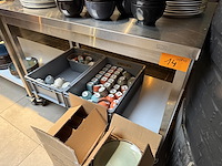 Rvs mobiele werktafel met bodemschap proselect