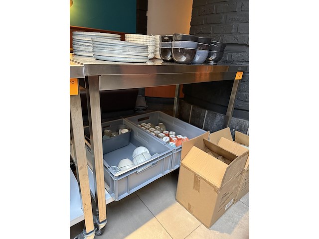 Rvs mobiele werktafel met bodemschap proselect - afbeelding 3 van  3