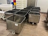 Rvs normwagens 120 l (24x) waaronder barsso en food mate en roser - afbeelding 1 van  7