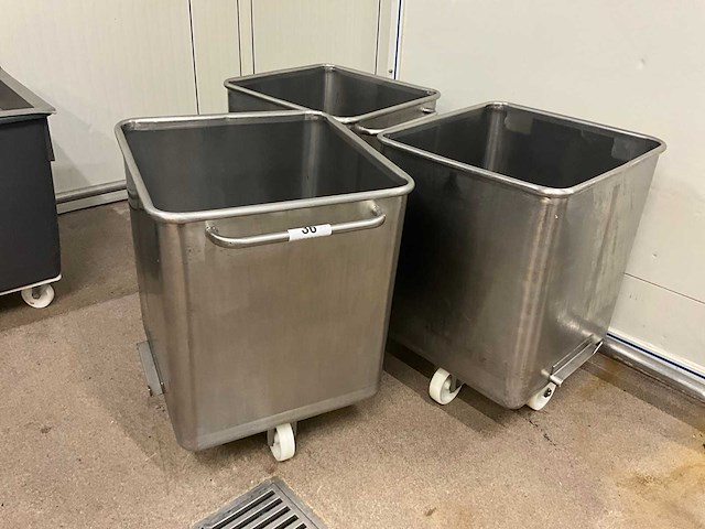 Rvs normwagens 200 l (3x) - afbeelding 1 van  3