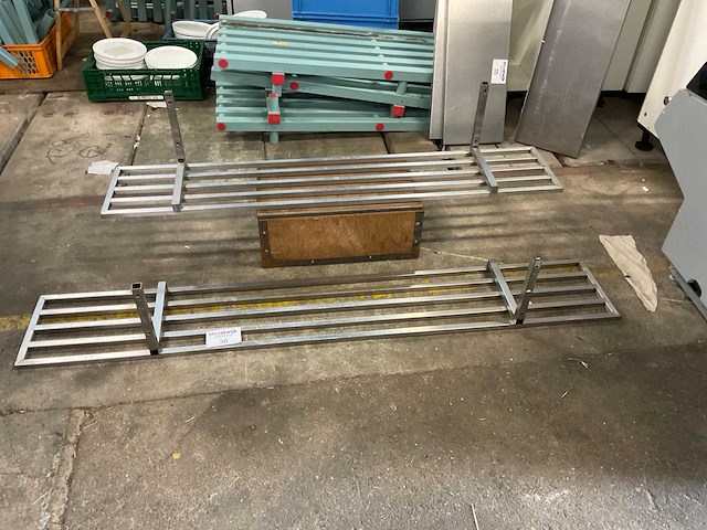 Rvs open wand leggers keuken (2x) - afbeelding 1 van  6