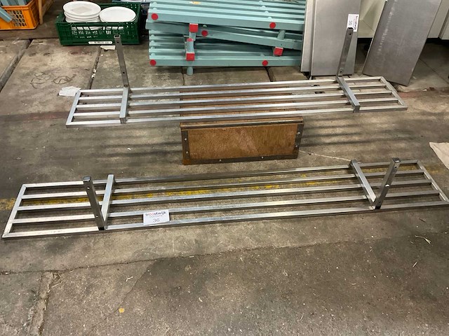 Rvs open wand leggers keuken (2x) - afbeelding 2 van  6