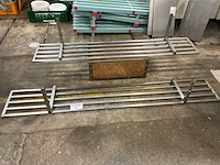 Rvs open wand leggers keuken (2x) - afbeelding 2 van  6