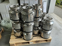 Rvs opslagcontainer 15l overige keukenbenodigdheden (20x) - afbeelding 1 van  2