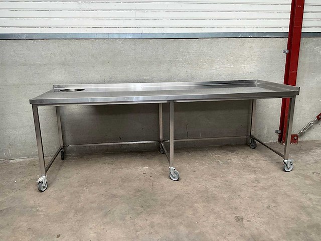 Rvs pizza preparatie werktafel - afbeelding 2 van  4