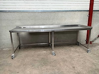 Rvs pizza preparatie werktafel - afbeelding 2 van  4