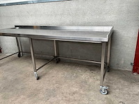 Rvs pizza preparatie werktafel - afbeelding 3 van  4