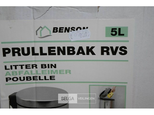Rvs prullenbak 5l - afbeelding 2 van  2