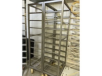 Rvs regaalwagen (2x)