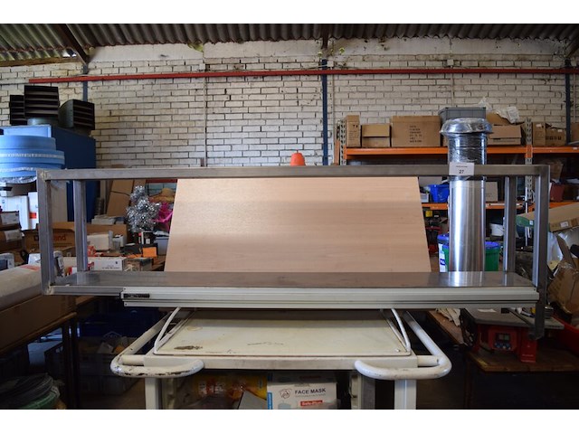 Rvs rek 150x25x50 cm - afbeelding 1 van  6