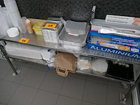 Rvs rek met 2 legborden - afbeelding 1 van  2