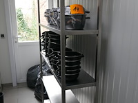 Rvs rek met 5 legborden