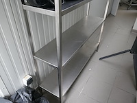 Rvs rek met 5 legborden - afbeelding 3 van  3