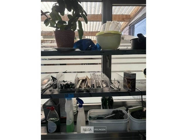Rvs rek met inhoud - div keukengerief - afbeelding 5 van  8