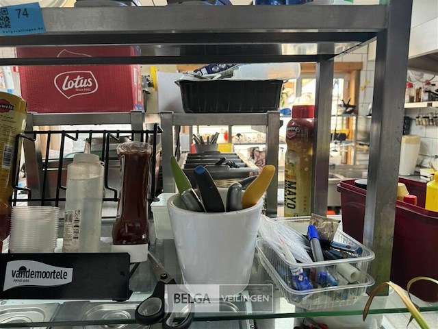 Rvs rek met inhoud - div sausen - afbeelding 4 van  7