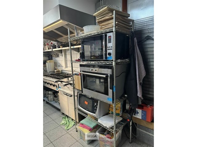 Rvs rek met verstelbare leggers - afbeelding 1 van  4