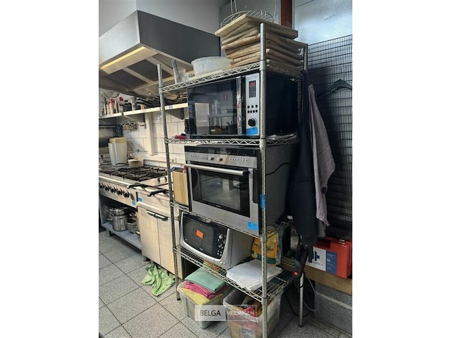 Rvs rek met verstelbare leggers - afbeelding 2 van  4