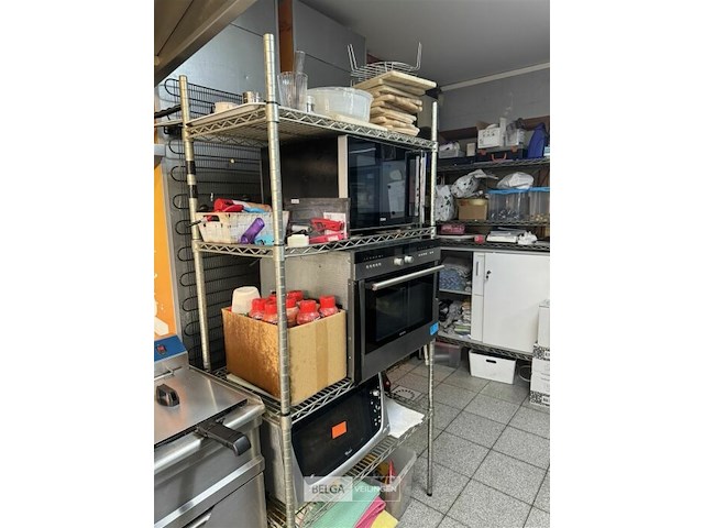 Rvs rek met verstelbare leggers - afbeelding 3 van  4