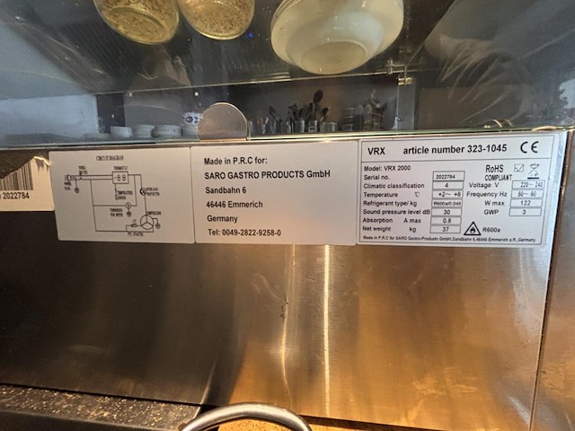 Rvs saladettebar saro gastro - afbeelding 3 van  4