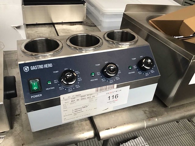 Rvs sauswarmer x3 - afbeelding 2 van  4