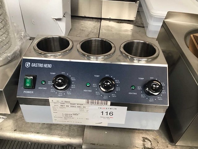 Rvs sauswarmer x3 - afbeelding 1 van  2