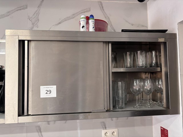 Rvs schuifkast, schabben en restinhoud - afbeelding 1 van  10