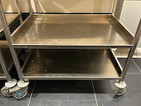 Rvs serveerwagen (2x) - afbeelding 3 van  3