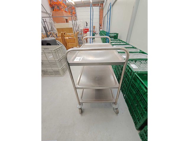 Rvs serveerwagen, 3 niveau's - afbeelding 2 van  2