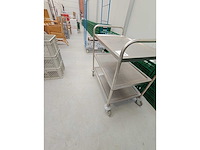 Rvs serveerwagen, 3 niveau's - afbeelding 1 van  4