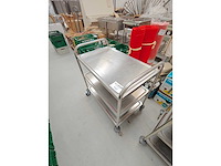 Rvs serveerwagen, 3 niveau's - afbeelding 3 van  4